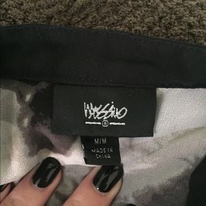 Black and white sheer blouse